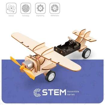 Wooden STEM Assembly Kit Single-Propeller Aircraft