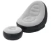 Inflatable Lounge Chair with Ottoman and Pump, Comfortable Blow Up Armchair for Home, Gray