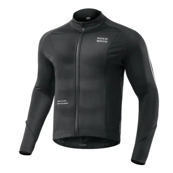 Rockbros Long Sleeve Fall/Winter Cycling Jacket, L, Black