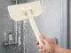 Cleaning Scrubber with Handle and 4 Hook-and-Loop Pads