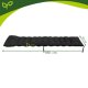 Gardlov Quilted Garden Sun Lounger Cushion, Black