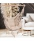 Brazilian Hanging Garden Chihee Swing Hammock Chair with Pillows, Beige