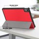 Lenovo Tab P11 Gen 2 (TB350FU) Trifold Stand PU Leather Hard Protective Cover Case, Red