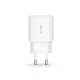 Tech-Protect C20W USB-C PD 20W / USB-A QC 3.0 Charger with USB-C Cable - White