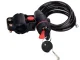 Bicycle Cable Lock with Key, Steel Cable in Silicone Cover, 120cm, Black