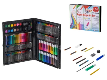 Art Set in a Plastic Case, 168 Pieces