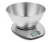 Electronic kitchen scale with metal bowl, 5kg/1g precision
