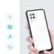 Clear 3 in 1 Case for Samsung Galaxy A42 5G Hybrid Armor Frame Cover, Black