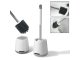 Piekarināma Silikona Tualetes Birste, Balts/Pelēks | Silicone Toilet Brush