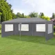 Garden Gazebo Party Tent 3x6 m MultiGarden with 6 Walls, grey