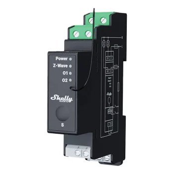 Shelly Wave Pro 2PM 2-Channel DIN Rail Relay with Z-Wave