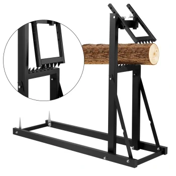 Bauerkraft Log Cutting Stand, Folding Steel Sawhorse up to 100 kg