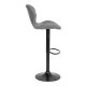 ModernHome Swivel Bar Stool with Adjustable Height and Footrest for Kitchen Counter, Gray