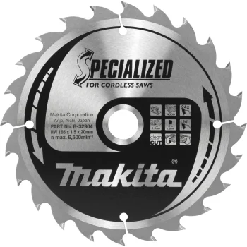 Makita B-32904 SPECIALIZED Circular Saw Blade for Wood 165x20 mm 24T