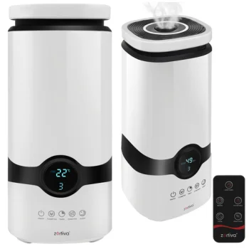 Zortiva ultragarsinis oro drėkintuvas su aromaterapija ir jonizatoriumi 4L, baltas