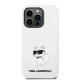 Apple iPhone 14 Pro 6.1\'\' Karl Lagerfeld Silicone Choupette MagSafe Case Cover (KLHMP14LSNCHBCH), White