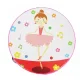 Bakalu Wooden Tambourine Ballerina, Pink