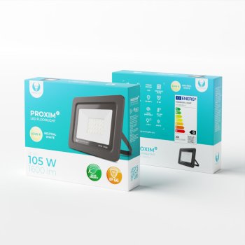 LED prožektors PROXIM II 20W 4500K IP66 Forever Light, melns