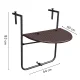 ModernHome Folding Hanging Balcony Table, Brown