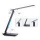 Gotel K711N LED Desk Lamp with Clock and Thermometer, Black