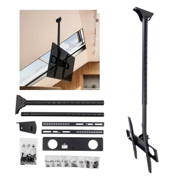 Maclean MC-631 Ceiling TV Mount 32-65", Max VESA 400x400, up to 50kg, Black