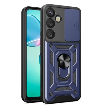 Hybrid Armor Camshield Case for Samsung Galaxy S25+ - Blue