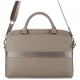 Guess Grained Zipper Pocket Triangle Logo 15\" Laptop Bag - Brown