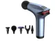 Body and Back Massage Gun with 5 Attachments, Blue