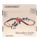 Kruzzel 00022646 Wooden Train Track Set with Accessories (37 pieces, 3.2m)