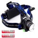 Powerful LED T6 Headlamp with Zoom and 2 High-Capacity Batteries 2600mAh