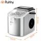 Ruhhy 1.2L Ice Maker, 12 kg/24h, Silver