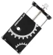 Aluminum bicycle and motorcycle phone holder, adjustable clamp, black
