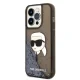 Karl Lagerfeld Liquid Glitter Karl Head Case for iPhone 14 Pro, Black
