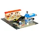Police parking and fuel station playset, 54 pieces