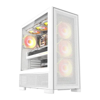 DarkFlash AIRNOVA Big Tower Computer Case with 3 Fans, White