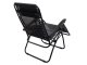 Garden Beach Deck Chair Folding Sunbed with Cup Holder, Black