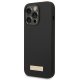 Apple iPhone 14 Pro Max 6.7\'\' Guess Silicone Logo Plate MagSafe Case Cover (GUHMP14XSBPLK), Black