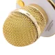 Simple gold wireless karaoke microphone