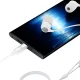 3mk USB-C Wired Earphones with Microphone - White