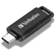 USB Flash Drive Verbatim Store \'n\' Go 64GB USB-C USB 3.2 Gen 1 Retractable, Black