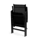 MultiGarden Folding Garden Chairs Set, 4 pcs, Steel, Black