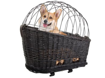 Large Woven Bicycle Basket for Dogs Cats Luggage