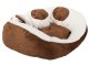 Plush pet bed for dogs and cats 60 cm, brown