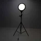 LED Ring Light 26 cm with Adjustable Tripod Stand and Phone Holder, 15 W, USB, Black
