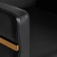 Gabbiano Toledo Hairdressing Chair, Black with Gold Base