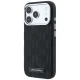 Karl Lagerfeld Grained Mono Resin Logo MagSafe Case for iPhone 17 / 18 Pro Max, Black