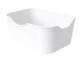 4-Compartment Lunch Box Snack Container with Lid, Clear White