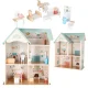 Lulilo Wooden Dollhouse with Furniture 56 cm, Mint