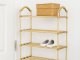Large 4-Tier Shoe Rack Storage Organizer, Gold