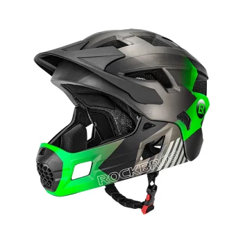 Rockbros TS-61 Children's Bike Helmet with Detachable Chin Size M (54-57 cm) - Green